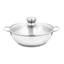 Nồi lẩu inox nồi um xào nắp kính 30cm dùng cho mọi loại bếp