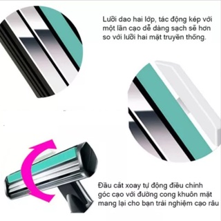 Dao cạo râu KÈM 36 đầu thay tiện lợi Tặng kèm tuýp kem cạo