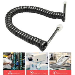 Yoo 6FT 4 lõi Dây cuộn Điện thoại Bộ cầm tay Cáp kết nối điện thoại RJ9 1 85m