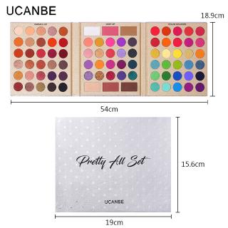 UCANBE Pretty All Set Eyeshadow Palette Bộ quà tặng ngày lễ Pro 86 màu Bộ trang điểm Matte Shimmer Eye Shadow Highlighters Contour Blush Powder All In One Pallet trang điểm