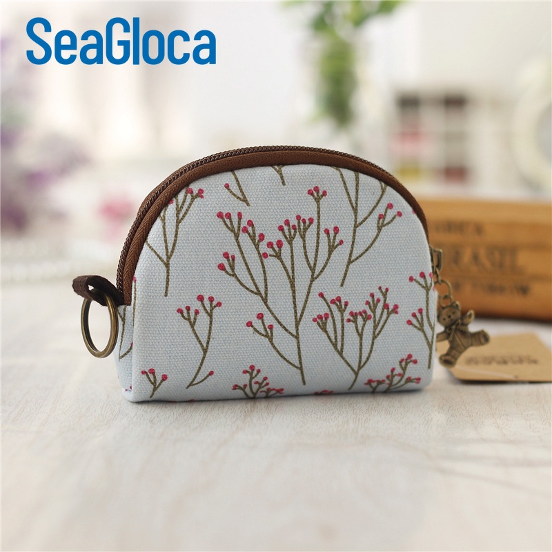 Mô tả Ví canvas Seagloca 799 họa tiết hoạt hình đáng yêu dùng đựng thẻ và tiền xu - 1