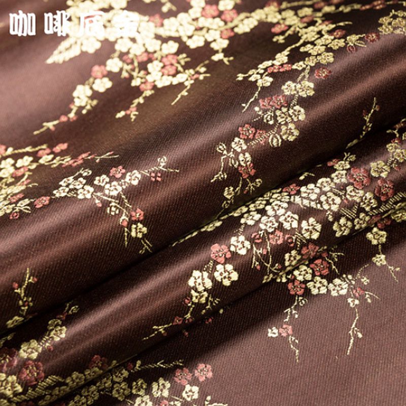 Vải Vintage Phong Cách Trung Hoa Thổ Cẩm Satin Vải Jacquard Cho May Kimono Sườn Xám Và Túi Bán Chạy Mỗi YardTJ0243