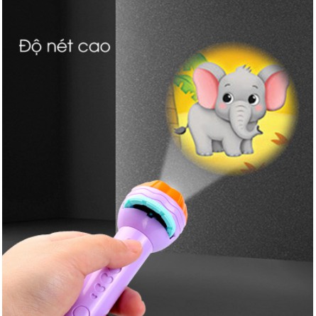 Đèn Pin Chiếu Hình Cho Bé Đèn Chiếu Trần Nhà Đèn Chiếu Hình 3D 80 Hình Đèn Chiếu Mini - Đồ Chơi Cho Bé PUKAPI