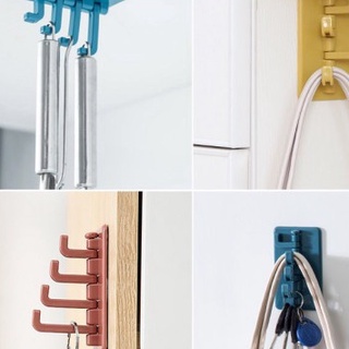 SET 2 Móc xoay 4 chấu treo đồ dán tường đa năng, treo chìa khóa ,vật dụng cá nhân tiện lợi 88119