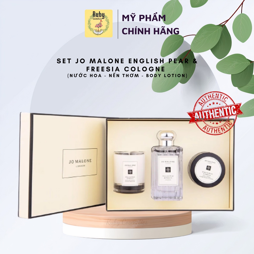 Set Nước Hoa Jo Malone English Pear And Freesia Cologne Nước Hoa Nến