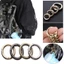 Móc chìa khóa mùa xuân O-ring màu vàng đen bạc, làm từ hợp kim kẽm mạ bền đẹp