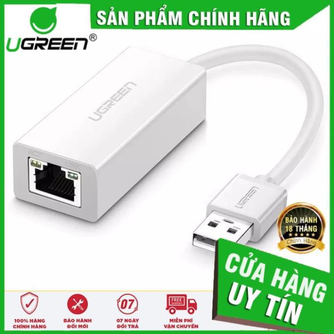 Bộ chuyển đổi USB 3.0 sang LAN 10/100/1000 Mbps UGREEN CR111 HÀNG CHÍNH ...