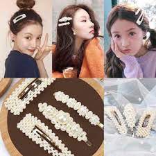 Set 04 kẹp tóc đính hạt cao cấp có hình thật