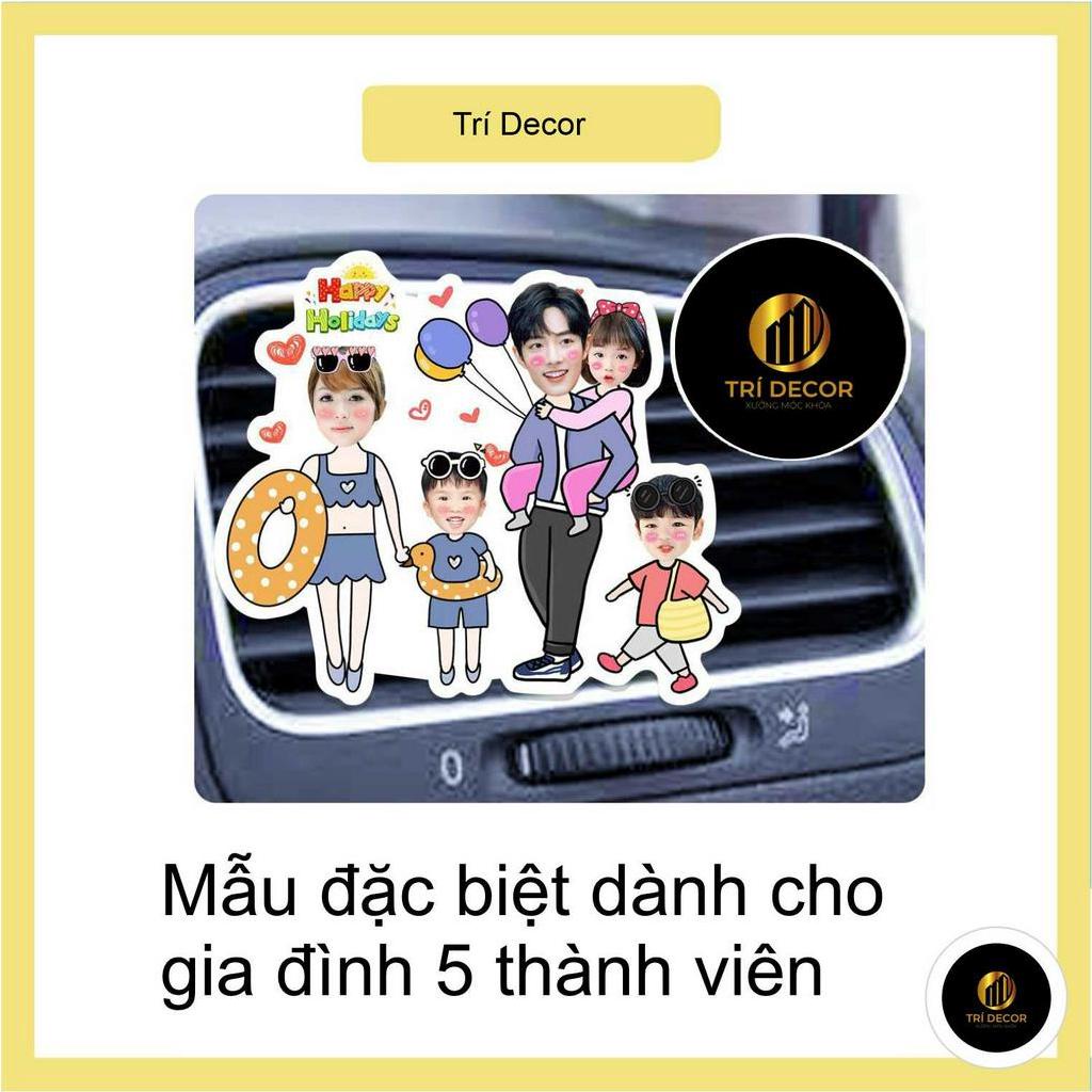 Standee lò xo lắc lư gia đình in theo yêu cầu đáng yêu trong suốt đế dính trang trí in theo yêu cầu