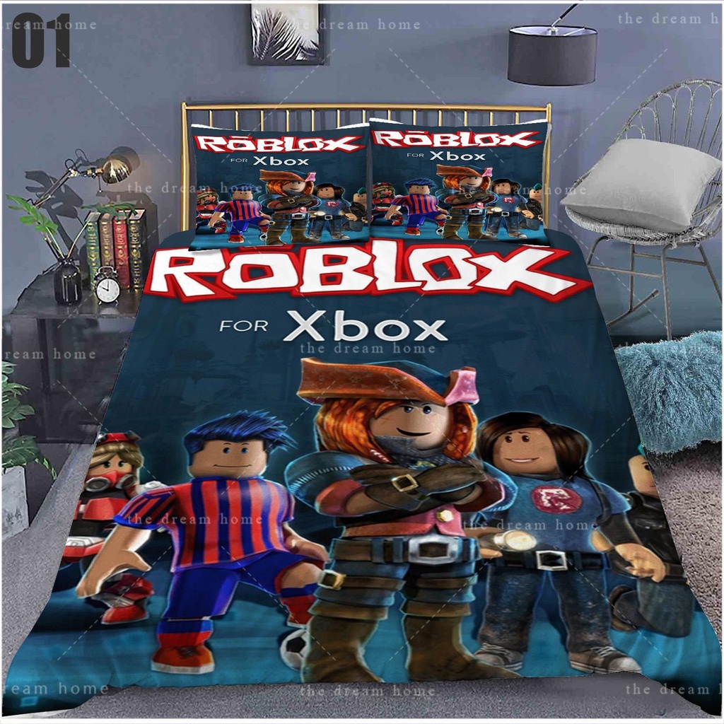 PS1 Roblox SARUNG BANTAL 3in1 Bộ Chăn Ga Gối Chăn Ga Gối Phòng Ngủ Thoải Mái Nhà Phù Hợp Với SP1
