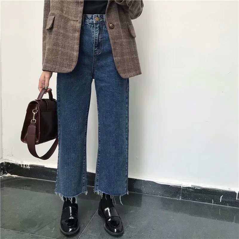 Ảnh Daduhey Quần Jeans Lưng Cao Ống Đứng Thời Trang Xuân Thu 2020 Dành Cho Nữ 4
