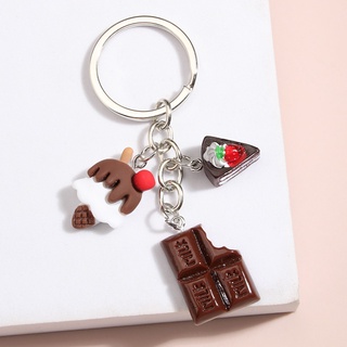 Móc Khóa Hình Ly Trà Chiều / Socola / Bánh Ngọt Dễ Thương