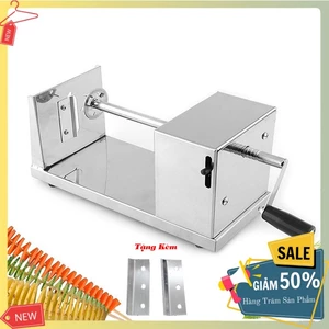 Dụng cụ cắt khoai tây lốc xoáy tặng kèm 2 lưỡi dao
