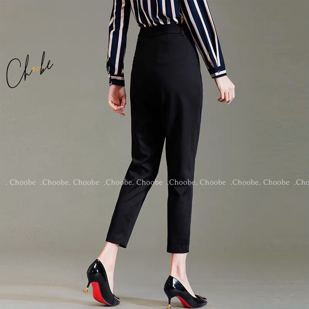 Ảnh Quần tây nữ Choobe lưng cạp cao âu công sở đẹp màu đen đồ đi học form chuẩn tôn dáng Q32 1