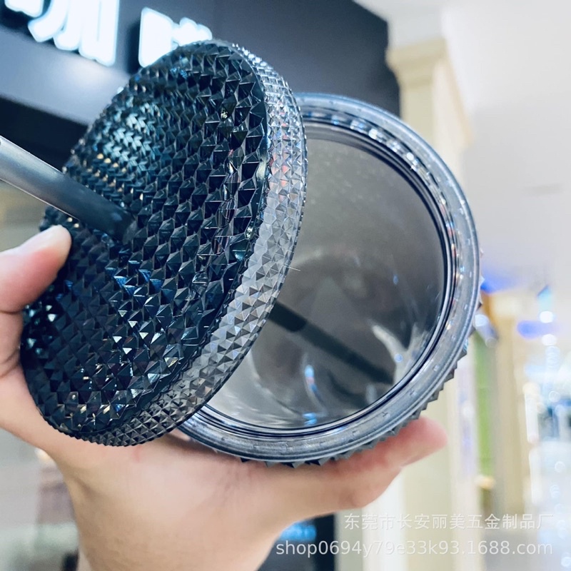 Ly giữ nhiệt lạnh 2-3h,cốc uống nước kim cương starbuck 2 lớp cao cấp tặng kèm túi trong