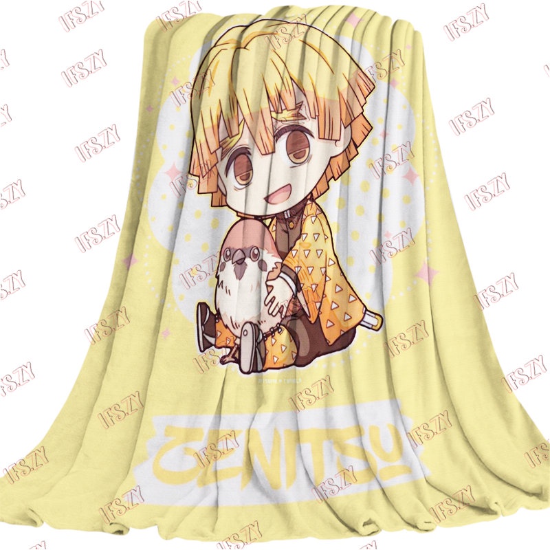 Chăn Điều Hòa Không Khí 4 Kích Cỡ Bằng Vải flannel In Hình anime demon slayer kamado tanjirou & kamado nezuko