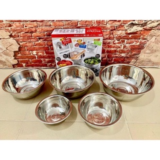 5 bát inox có nắp đậy đựng thực phẩm nhà bếp