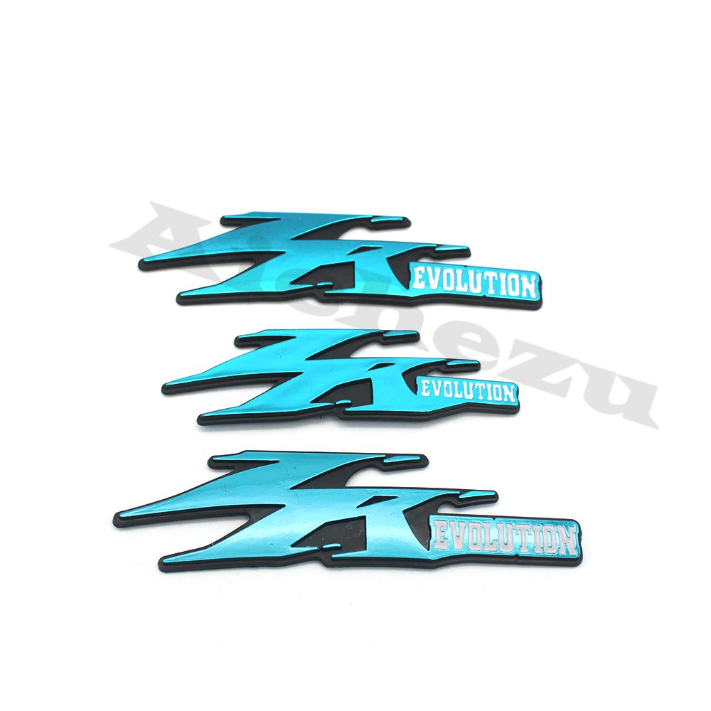 Acz Xe Máy 3D Stereo Dán Đề Can Xe Tay Ga Thân Fairing Xanh Dương / Chrome Miếng Dán Cho Yamaha JOG ZR Evolution