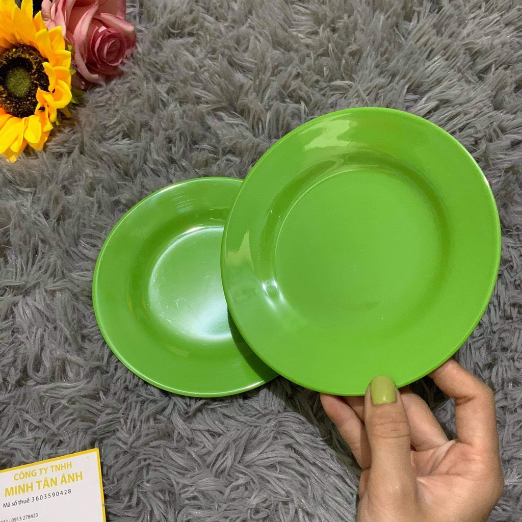 Dĩa Tròn Cạn DC Xanh Lá Đủ Size, Dĩa Nhưa Fataco, Dĩa …