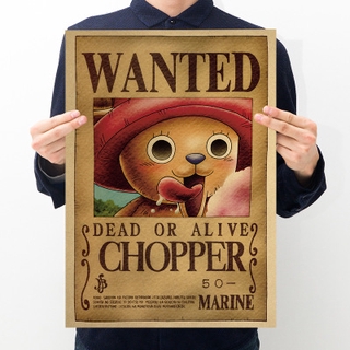 Yt2 ONE PIECE Poster Anime Trang Trí Tường Tranh Luffy Zoro Nami Sanji Retro Kraft Paper Bar Quán Cà Phê Nhà Hàng