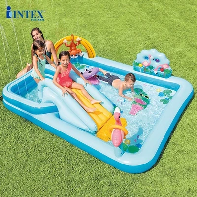 Bể bơi phao cầu trượt INTEX mẫu mới đủ mẫu mới nhất - TẶNG BƠM ĐIỆN