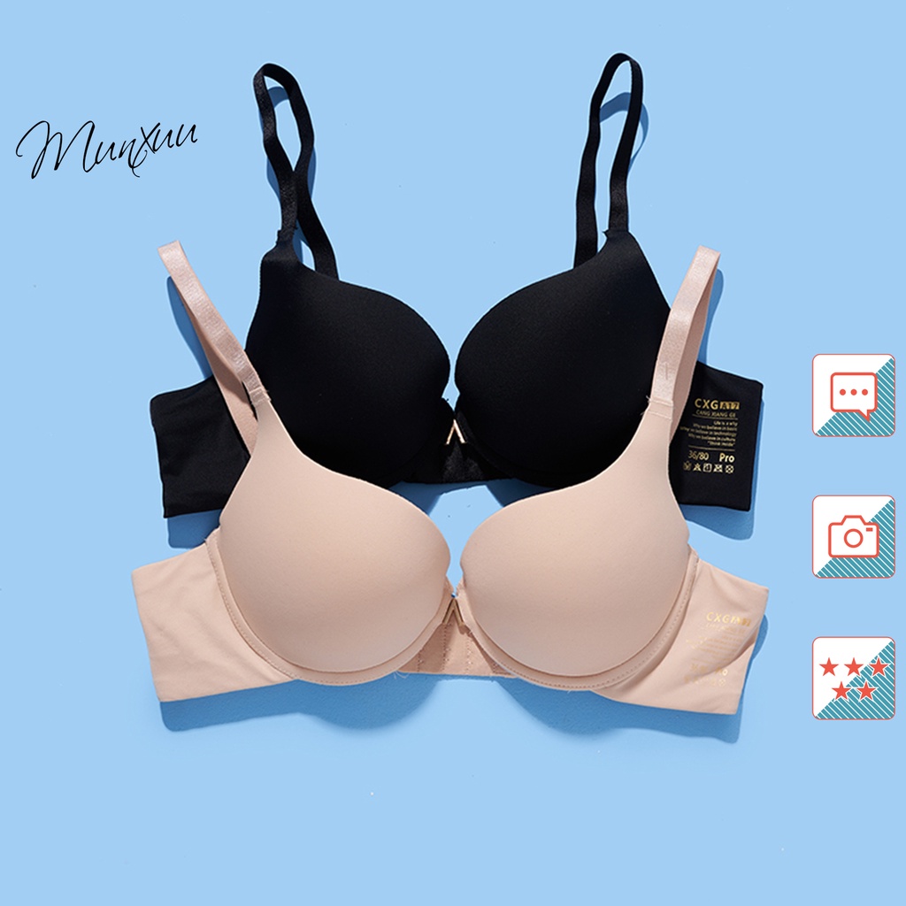 Áo lót nữ đúc su Munxuu đệm dày có gọng mềm mại siêu nâng ngực – AV28