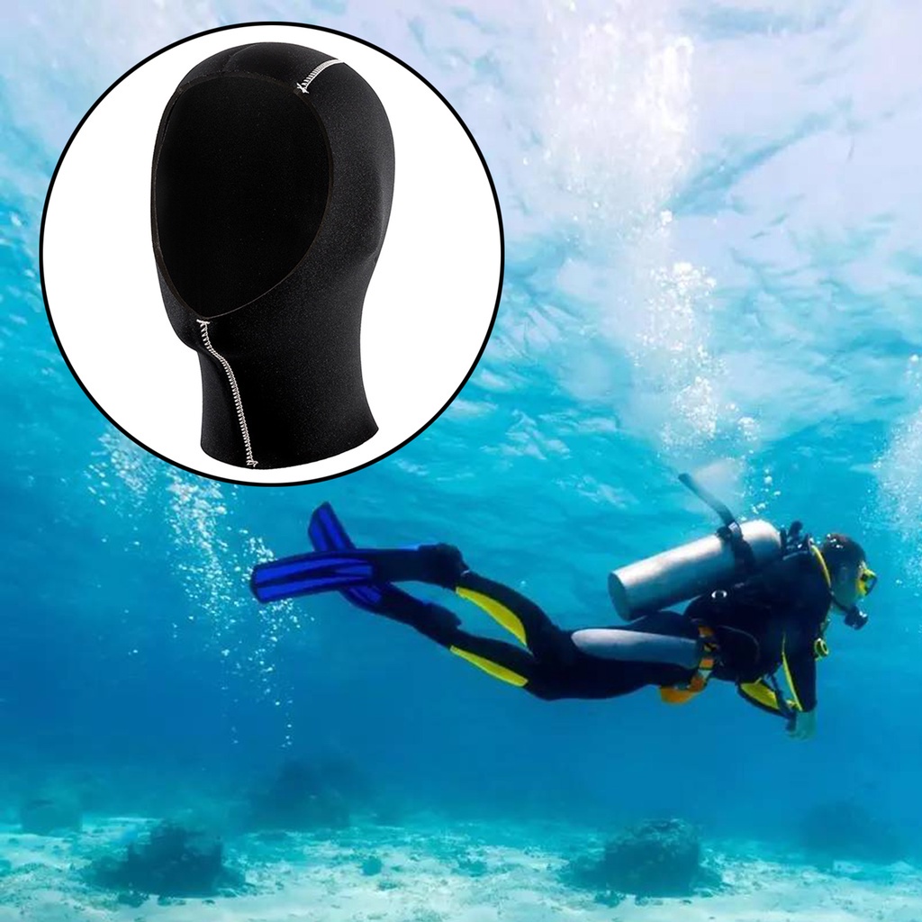 [Lzdjhyke1] Áo tắm lặn bằng cao su tổng hợp 3MM 5MM dành cho nam giới Phụ nữ Lặn lướt sóng Mũ trùm đầu giữ nhiệt để lặn biển bơi lội