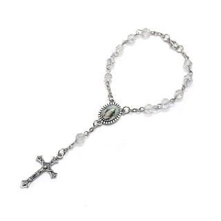MarsET Mini Công Giáo Mân Côi Vòng Tay Cầu Nguyện Hạt Rửa Tội Christening Đảng Ủng Hộ
