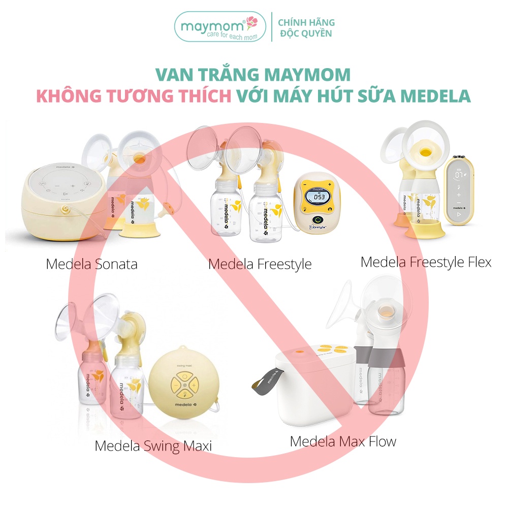 Ảnh Van Trắng Máy Hút Sữa Maymom, Phụ Kiện Thay Thế Máy Medela Pump, Harmony, Swing, Mini Electric 4