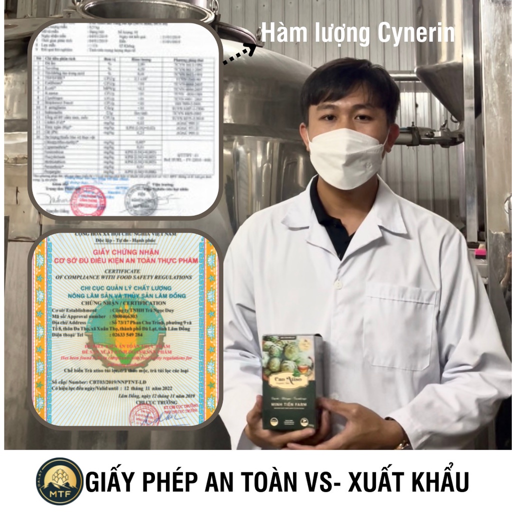 Cao Trà Atiso Minh Tiến Farm - Mát gan, giảm mất ngủ - 100% Hoa Atiso không đường, không đắng - Đặc Sản Đà Lạt