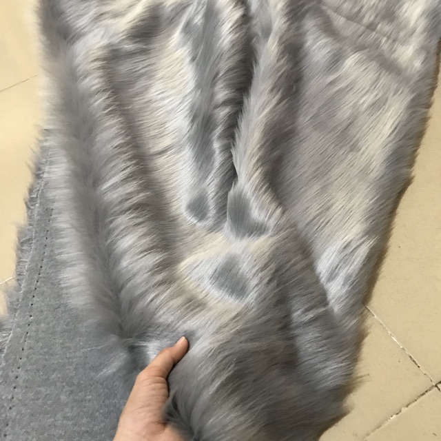Thảm Lông Lót Bàn - Thảm Lông Chụp Ảnh- Thảm Lông Màu Xám Lông Dài Nhiều Size