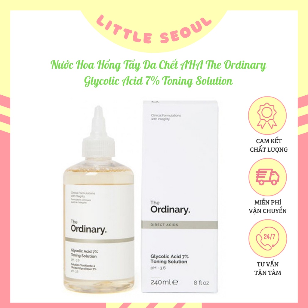 Nước Hoa Hồng Tẩy Da Chết Aha The Ordinary Glycolic Acid 7 Toning