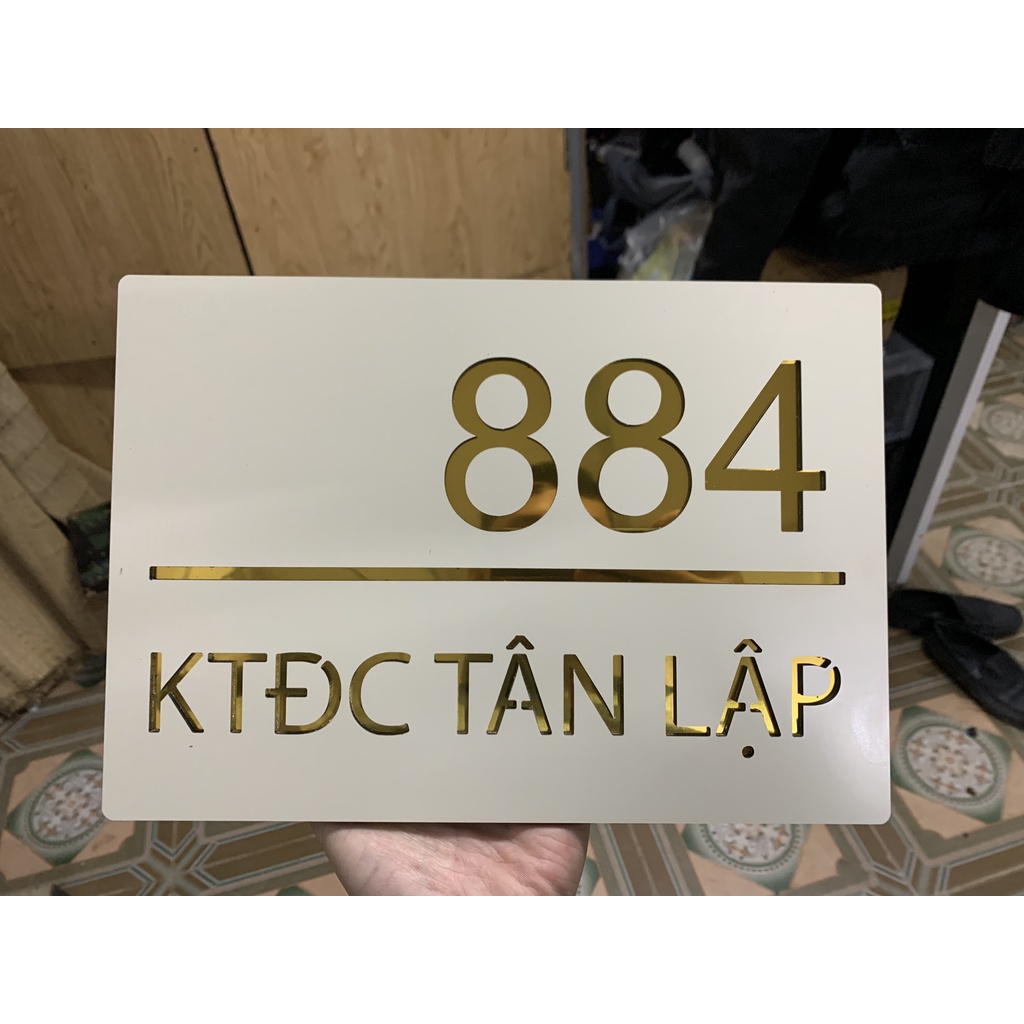 Biển số nhà. Bảng số nhà. Đặt hàng theo yêu cầu. BSN-10