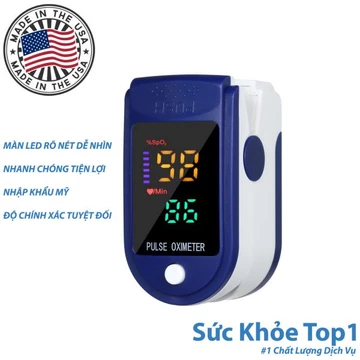 Máy đo nồng độ oxy trong máu và nhịp tim máy đo SP02 Fingertip Pulse Oximeter LK-87 [ FULLBOX ]