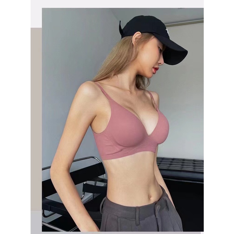 Áo Ngực Gợi Cảm Cho Nữ Deep V Không Dây Quần Lót Thoải Mái Push Up Áo Ngực Thể Thao
