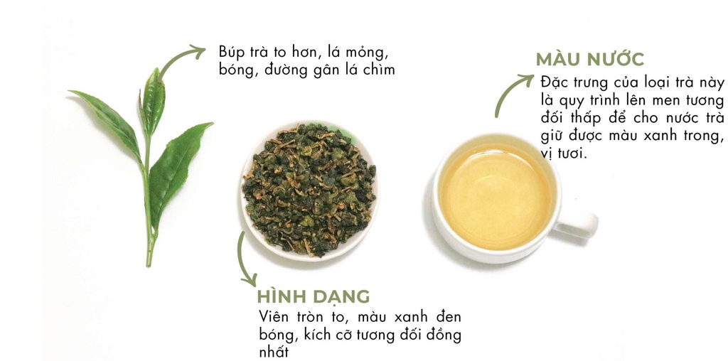 Mô tả Trà Oolong Kim Tuyên Cầu Đất Dalat Farm - Túi Thiếc 100Gr - 3