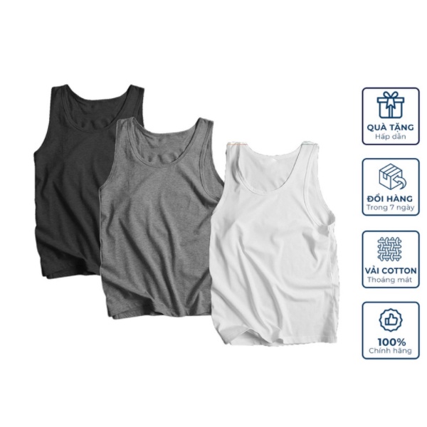 Áo thun ba lỗ nam cao cấp,thun cotton ,chất thun co giản tốt ,thấm hút mồ hôi tốt ,size từ 40 đến 95kg.