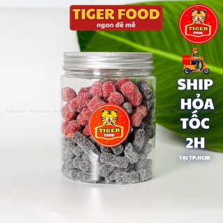 Kẹo dâu tây mix dâu tằm 2 vị 💖TIGER FOOD💖 Mứt dâu tây dâu tằm hộp 450g thơm ngon - Ăn vặt Sài Gòn