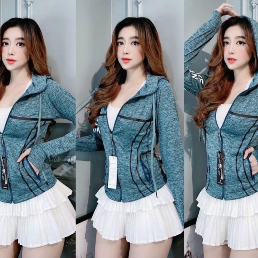 Áo Khoác Chống Nắng Nữ Eshop Bigsize Form Rộng Có Mũ Thể Thao Đẹp Nhẹ Dáng Dài Trung Niên Khoát Nữ Mùa Hè Thun Lạnh Ak02