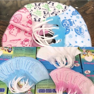 Combo 60 chiếc Khẩu trang y tế Kids cho bé từ 1 tới 5 tuổi 5D Mask hồng phát