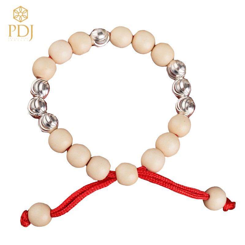 Ảnh Vòng Dâu Tằm 7 Bi Bạc Cho Bé Trai - PDJ000944 - Trang sức PDJ 1