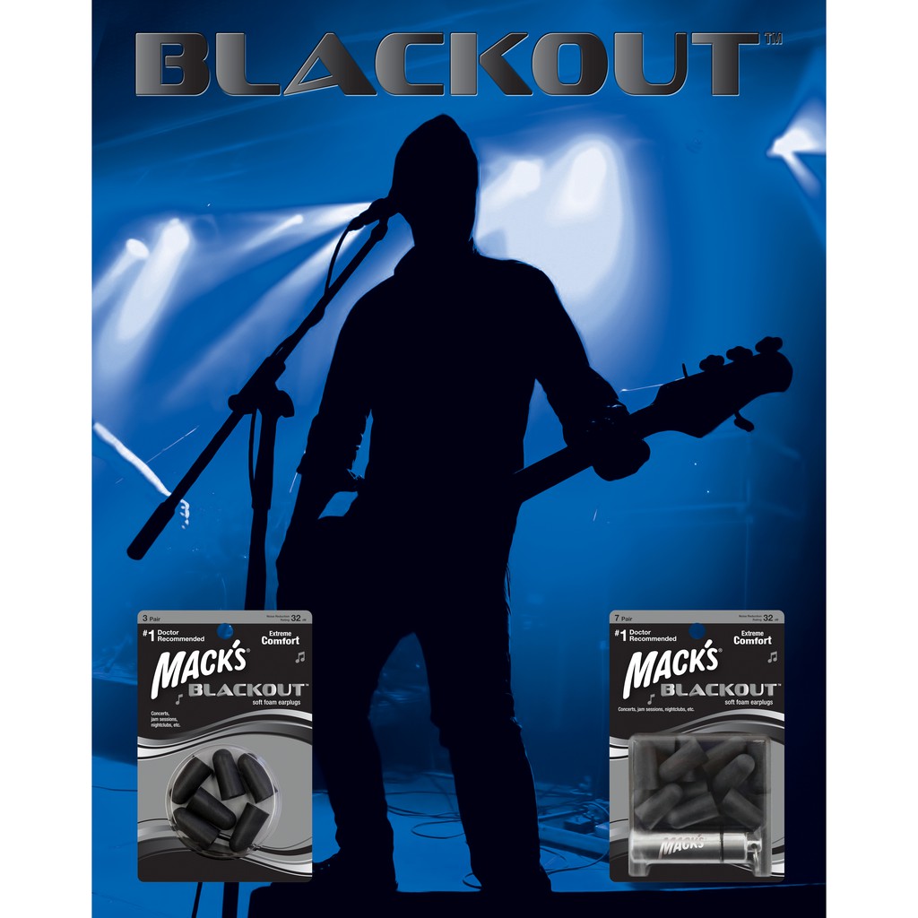 Ảnh Hộp 3 đôi nút bịt tai chống ồn Black Out dùng cho âm nhạc thương hiệu Macks 4