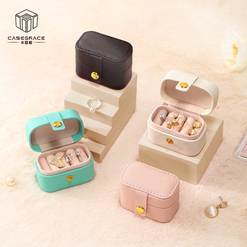 Casegrace Hộp Đựng Trang Sức mini Bằng Da pu Tiện Dụng Mang Theo Du Lịch