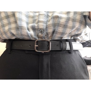 Thắt lưng nữ nam bản nhỏ Broobelt mặt đen, dây nịt lưng ulzzang unisex nhiều màu bản 2.3cm TL15