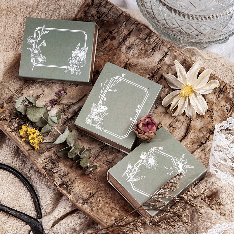 Con dấu gỗ vintage Mojing đệm cao su phong cách retro cổ điển HD93-K85