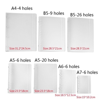MEGOCE A4 / B5 / A5 / A6 / A7 Thư mục tập tin Vintage Vỏ nhựa thời trang có thể đổ lại Văn phòng phẩm Ring Binder