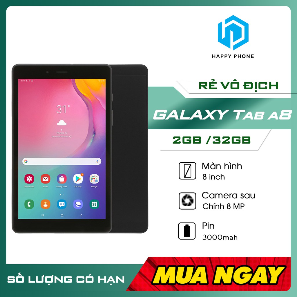 Máy Tính Bảng T295 2019 Samsung Galaxy Tab A8 8 Hàng Chính Hãng