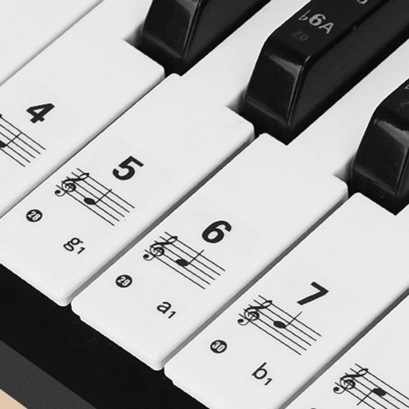 Miếng Dán Đàn Piano Màu Mon Cho 54 61 88 Phím Phím Ghi Chú Nhãn Dành Cho Người Mới Bắt Đầu Trong Suốt Và Có Thể Tháo Rời