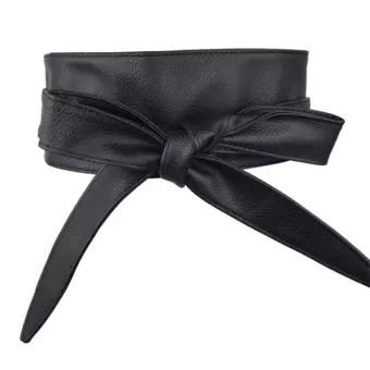 Phụ Nữ Quấn Quanh Eo Tie Dây Thắt Lưng Rộng Corset Tie Cinch Thắt Lưng Eo Thắt Lưng Cho Váy Màu Đen