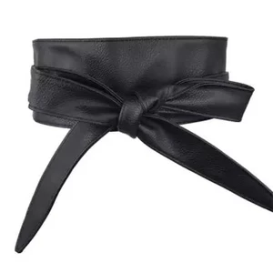 Phụ Nữ Quấn Quanh Eo Tie Dây Thắt Lưng Rộng Corset Tie Cinch Thắt Lưng Eo Thắt Lưng Cho Váy Màu Đen